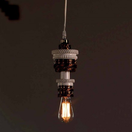 Lampe à Suspension Design en Céramique 3 Finitions Made in Italy - Futurisme Viadurini