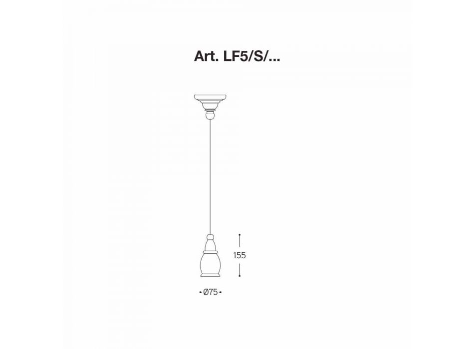 Lampe à suspension design en céramique Made in Italy - Fate by Aldo Bernardi Viadurini