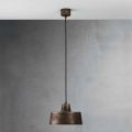Suspension luminaire design industriel en fer vieilli Jean II Fanale