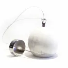 Lampe à Suspension Design en Marbre de Carrare Blanc Fabriqué en Italie - Panda Viadurini