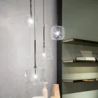 Lampe à Suspension Design en Métal et Verre Made in Italy - Donatina Viadurini