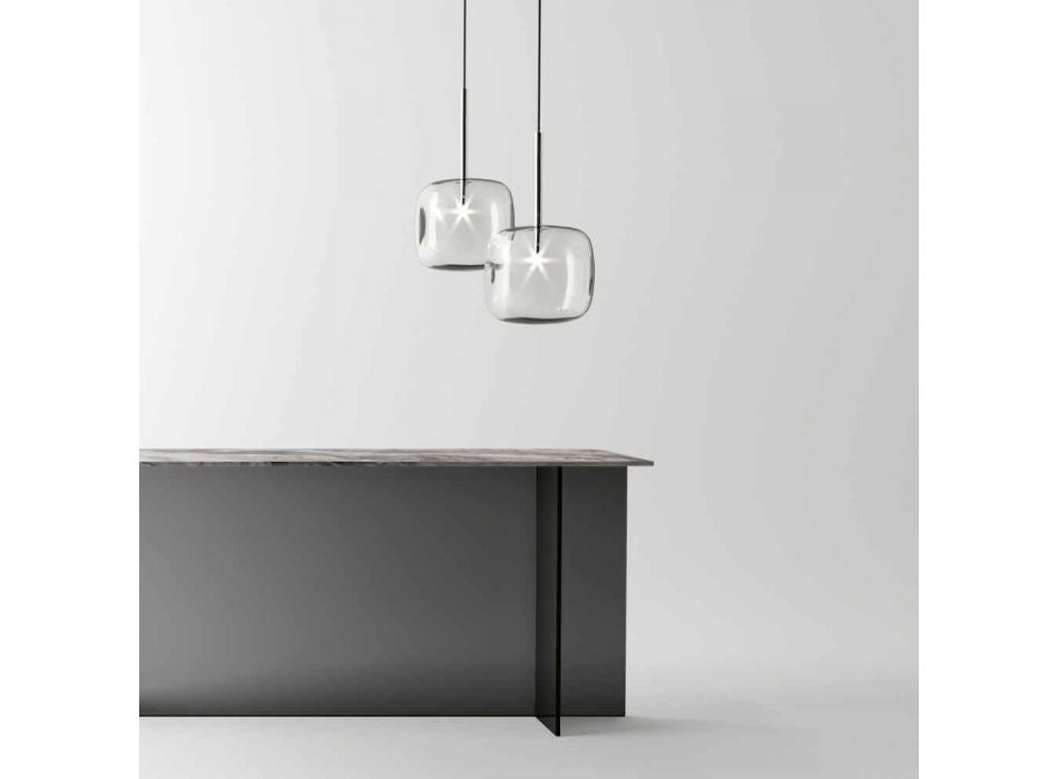 Lampe à Suspension Design en Métal Brillant Made in Italy - Donatina Viadurini