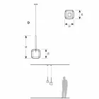 Lampe à Suspension Design en Métal Brillant Made in Italy - Donatina Viadurini