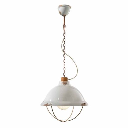Lampe artisanale design industriel suspension Clara Viadurini
