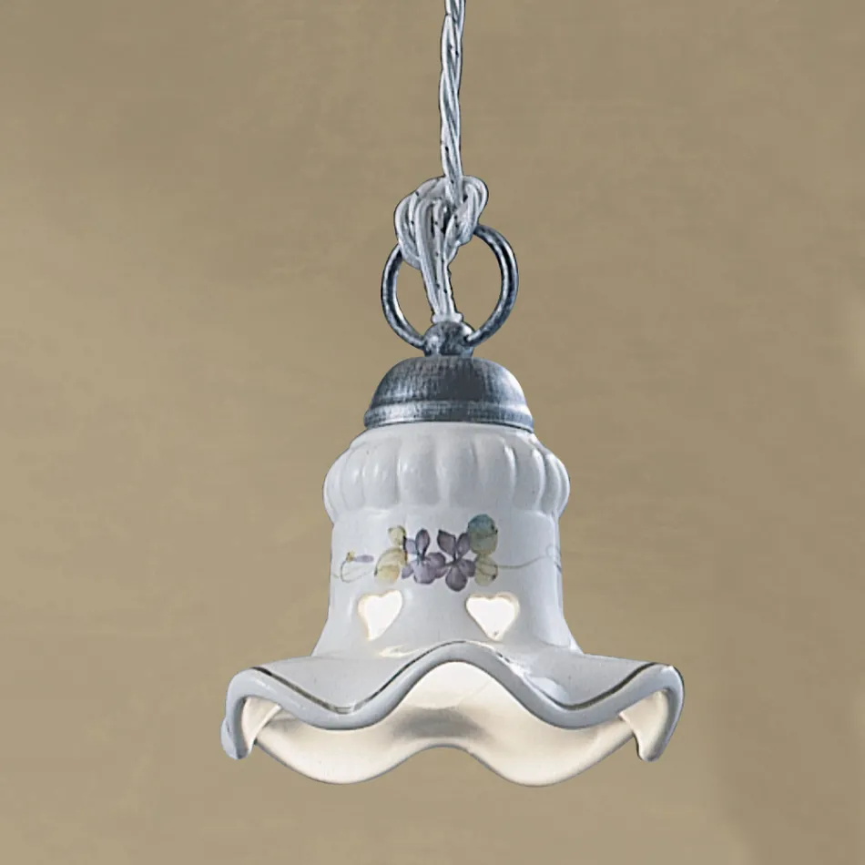Suspension en fer et céramique peinte à la main peinte à la main - Chieti Viadurini