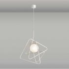 Lampe en suspension moderne en acier Ø60xh.60xL.cavo200cm, Adele Viadurini