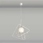 Lampe en suspension moderne en acier Ø60xh.60xL.cavo200cm, Adele Viadurini