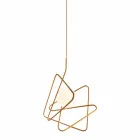 Lampe en suspension moderne en acier Ø60xh.60xL.cavo200cm, Adele Viadurini