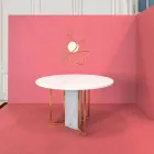 Lampe en suspension moderne en acier Ø60xh.60xL.cavo200cm, Adele Viadurini