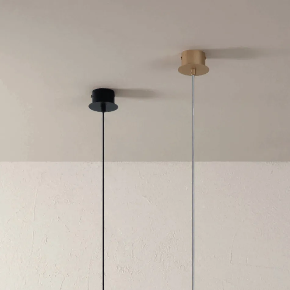 Lampe à suspension en aluminium enduit de poudre et câble réglable - Buxus Viadurini