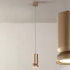 Lampe à suspension en aluminium enduit de poudre et câble réglable - Buxus Viadurini