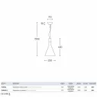 Suspension en entonnoir béton Aldo Bernardi Viadurini