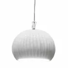 Lampe à Suspension Design Céramique Blanc Brillant en 4 Formes - Oasis Viadurini