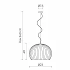 Lampe à Suspension Design Céramique Blanc Brillant en 4 Formes - Oasis Viadurini