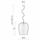 Lampe à Suspension Design Céramique Blanc Brillant en 4 Formes - Oasis Viadurini