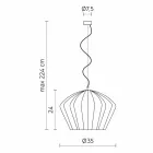 Lampe à Suspension Design Céramique Blanc Brillant en 4 Formes - Oasis Viadurini