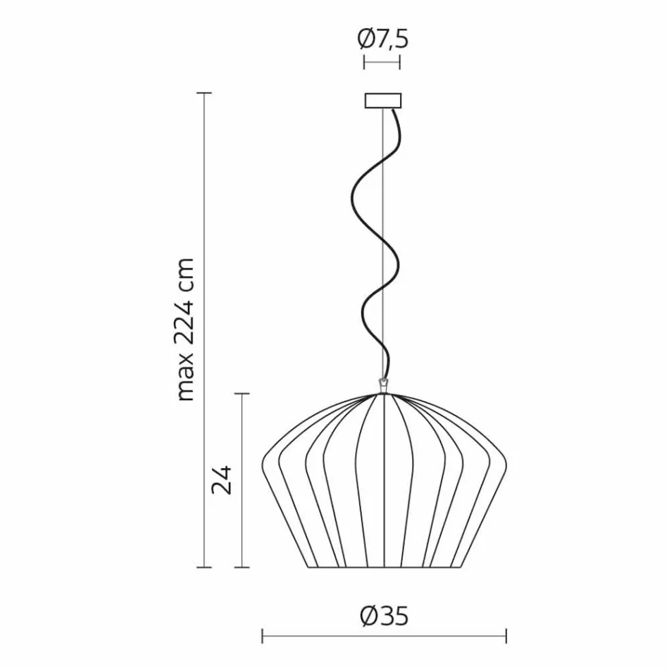 Lampe à Suspension Design Céramique Blanc Brillant en 4 Formes - Oasis Viadurini