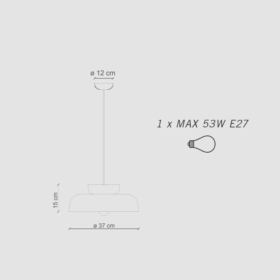 Lampe à Suspension en Céramique Bicolore Fabriquée en Italie - Corcovado Viadurini
