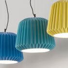 Lampe à Suspension en Céramique Colorée Design Moderne - Accordéon Viadurini