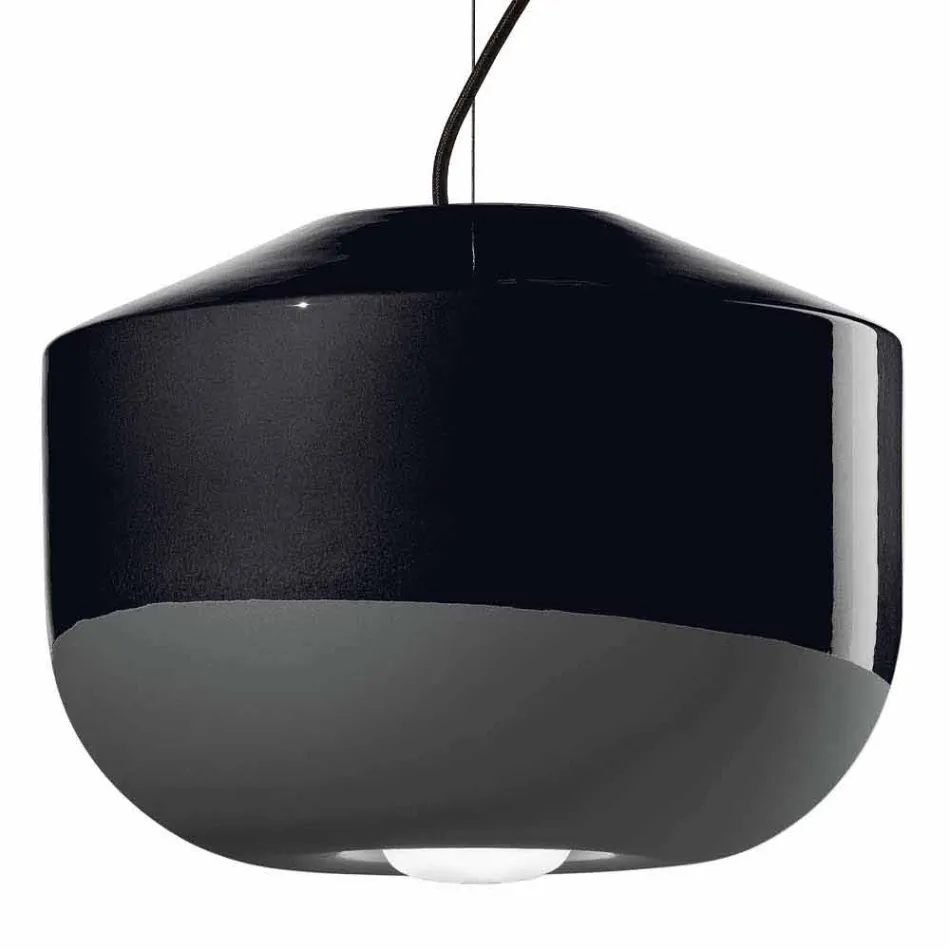 Lampe à suspension en céramique colorée Made in Italy - Ferroluce Bellota Viadurini