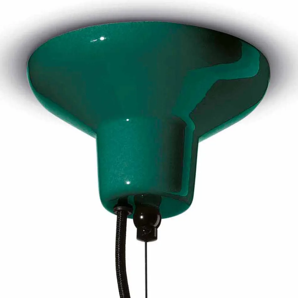Lampe à suspension en céramique colorée Made in Italy - Ferroluce Bellota Viadurini