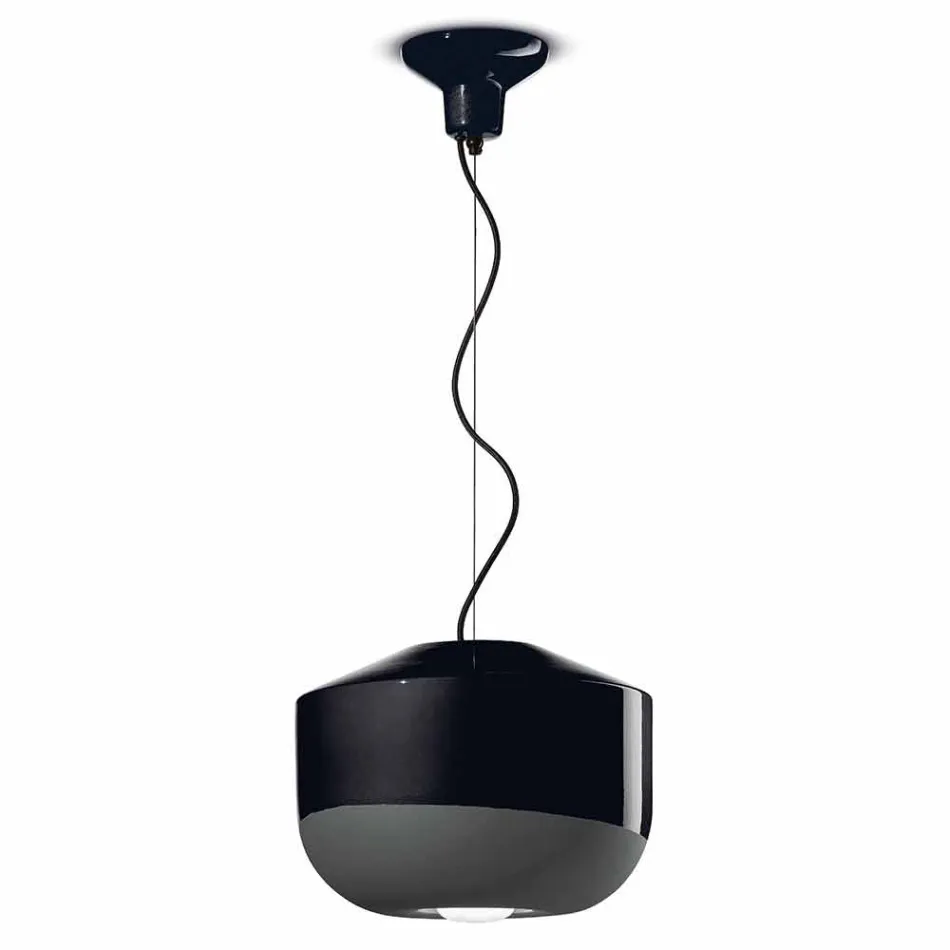 Lampe à suspension en céramique colorée Made in Italy - Ferroluce Bellota Viadurini