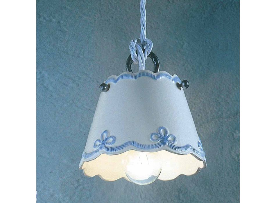 Lampe en céramique avec bande colorée Ferroluce Viadurini