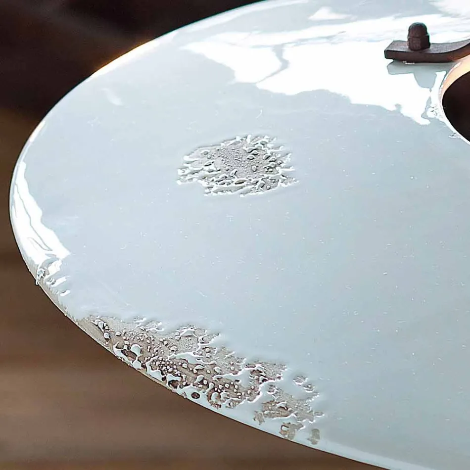 Lampe suspension en céramique et métal Emily pays Ferroluce Viadurini