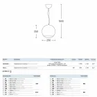 Lampe suspension globe céramique Aldo Bernardi Viadurini