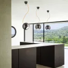 Lampe suspension globe céramique Aldo Bernardi Viadurini