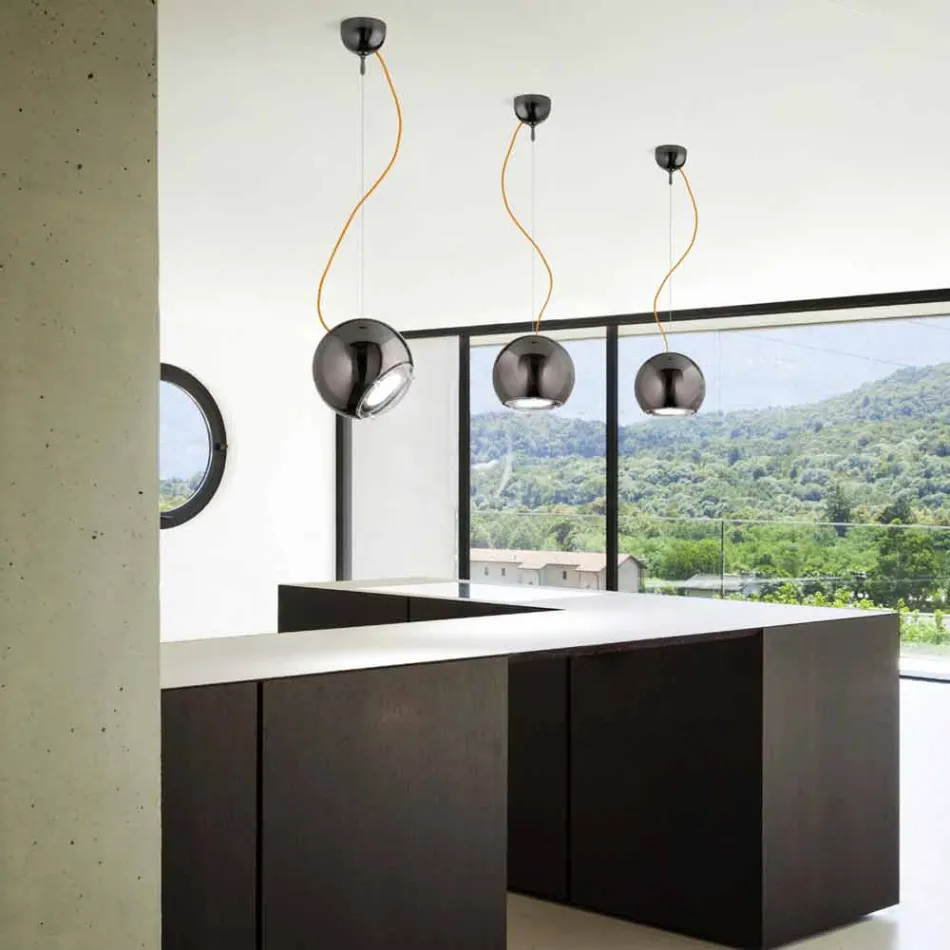 Lampe suspension globe céramique Aldo Bernardi Viadurini
