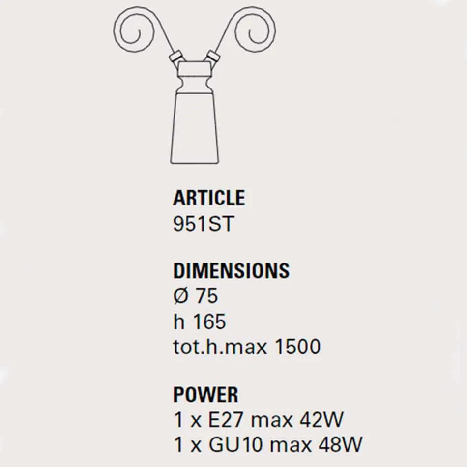 Suspension en céramique pour composition Battersea - Toscot Viadurini