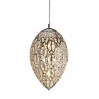 Suspension en verre et en acier en forme de Egg Egg Viadurini