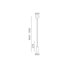 Lampe à suspension en différentes finitions fabriquée en Italie - Lady Viadurini