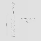 Lampe à suspension en différentes couleurs fabriquée en Italie - Copacabana Viadurini