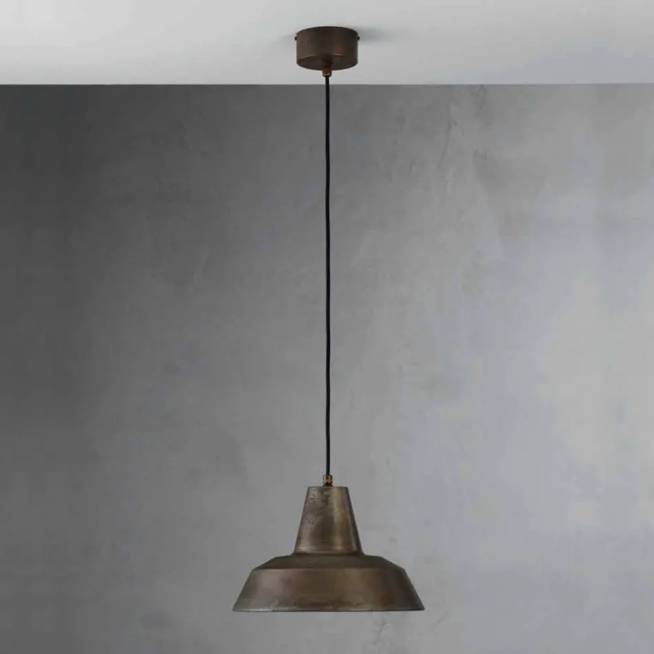 Lampe suspension antique cloche de fer Virginia Il Fanale Viadurini