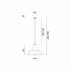 Lampe suspension antique cloche de fer Virginia Il Fanale Viadurini