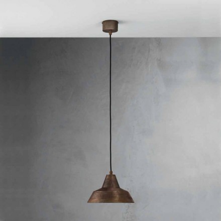 Lampe suspension antique cloche de fer Virginia Il Fanale Viadurini
