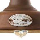 Lampe suspension de fer antique et céramique Teresa Ferroluce Viadurini