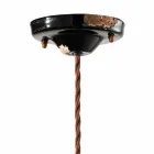 Lampe fer et céramique suspension corten Lois Ferroluce Viadurini