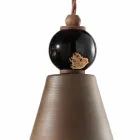 Lampe fer et céramique suspension corten Lois Ferroluce Viadurini