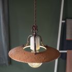Lampe à Suspension en Fer et Céramique Brute Faite à la Main - Bologne Viadurini
