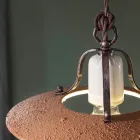 Lampe à Suspension en Fer et Céramique Brute Faite à la Main - Bologne Viadurini
