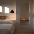 Lampe à Suspension en Grès Anthracite et Design Intérieur Émail Blanc - Edmondo Viadurini