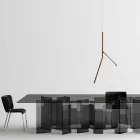 Lampe à Suspension en Bois Massif en Différentes Finitions Made in Italy - Orlov Viadurini