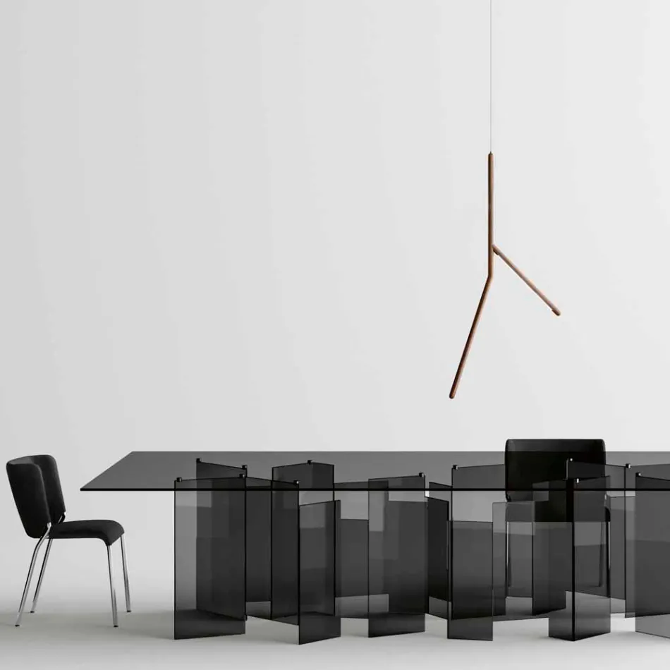 Lampe à Suspension en Bois Massif en Différentes Finitions Made in Italy - Orlov Viadurini