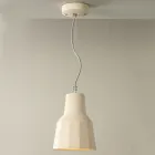 Lampe à Suspension en Majolique Toscane Faite à la Main en Italie - Toscot Rossi Viadurini