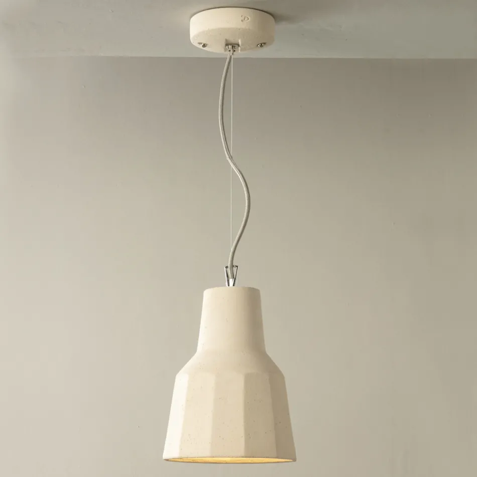 Lampe à Suspension en Majolique Toscane Faite à la Main en Italie - Toscot Rossi Viadurini