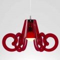 Lampe à suspension méthacrylate design moderne, diamètre 55cm, Livia