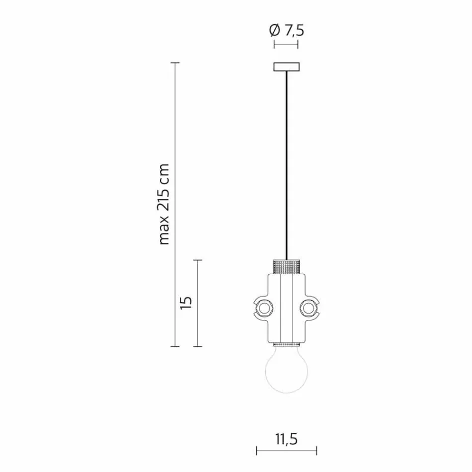 Lampe à Suspension en Métal Blanc, Anthracite ou Or 2 Tailles - Meccasmo Viadurini